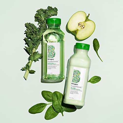Briogeo Superfoods Kale ו- Apple Replingsing | תומך בשיער ובקרקפת בריאה ומאוזנת | טבעוני, פלאט ופרבן